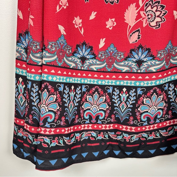 Jealous Tomato Bohemian Maxi Skirt Tie Waist Slit - Picture 7 of 9